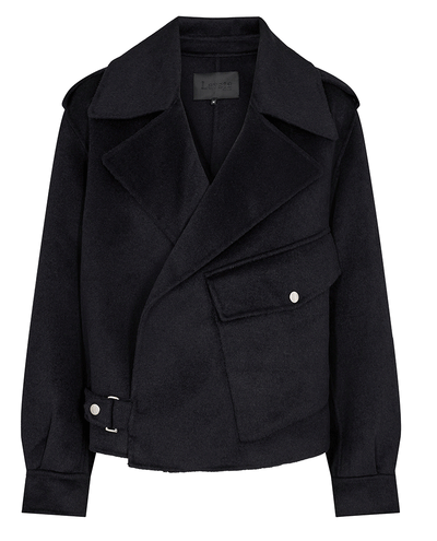 Levete Room Owa womens woollen Dark Navy Short autumn Jacket