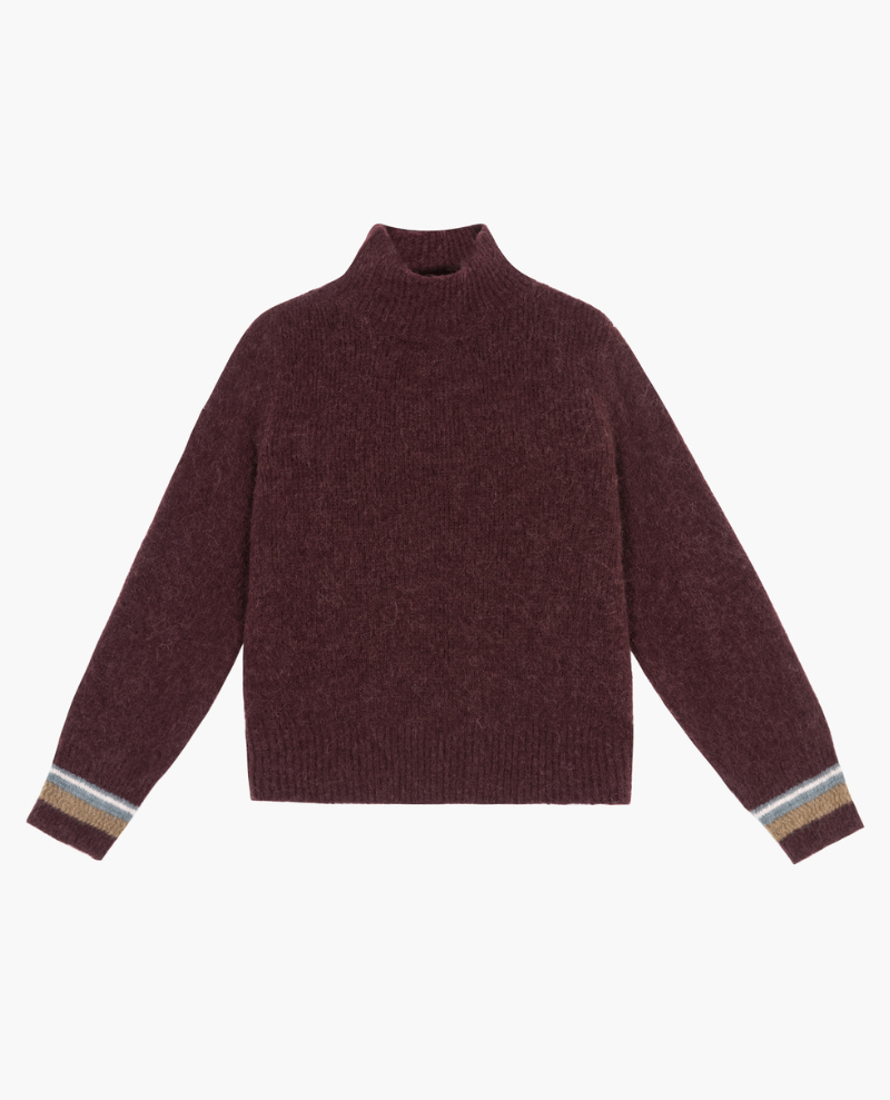 Maison Anje Breganeur Mulberry Stripe Cuff Knit