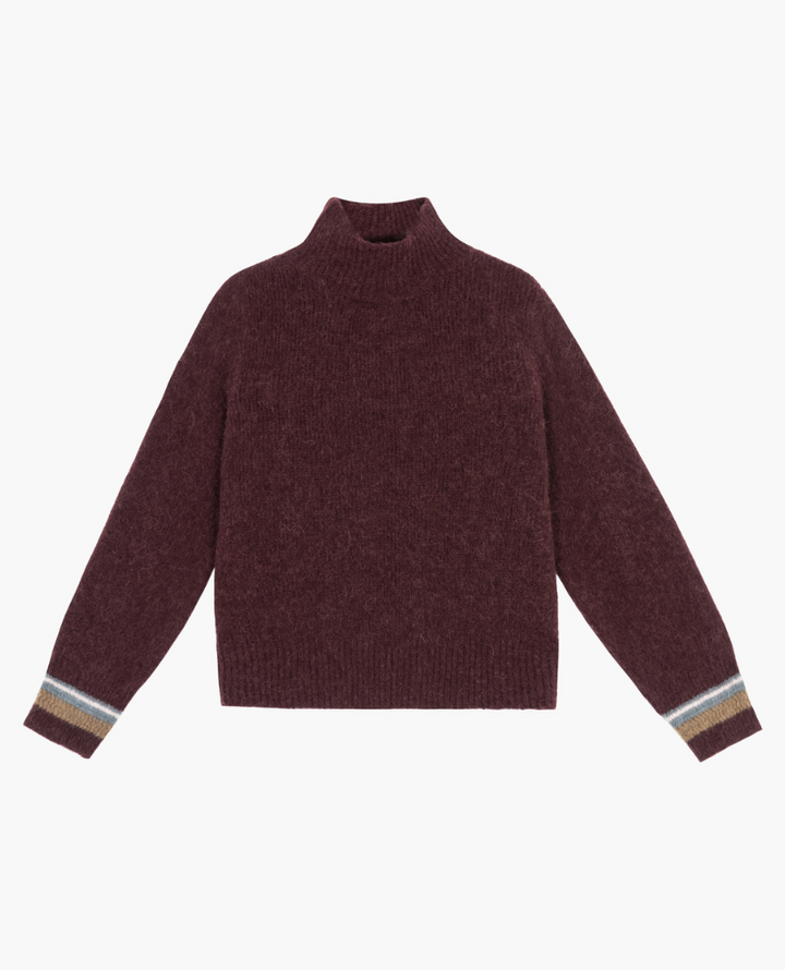 Maison Anje Breganeur Mulberry Stripe Cuff Knit