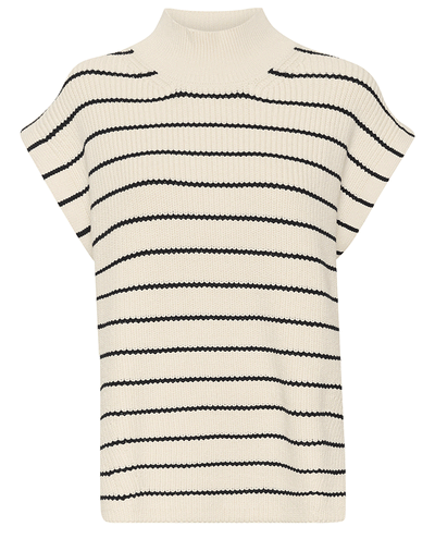 Part Two Eilsey Navy Stripe ladies Cotton Sweater Vest Knit