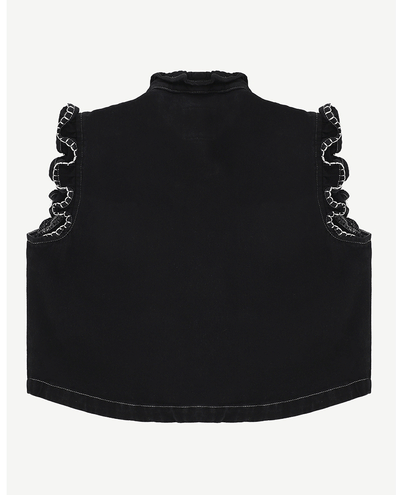 Seventy and Mochi Pablo Black Denim Waistcoat