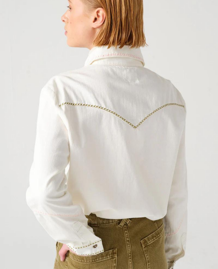 Seventy + Mochi Ray Ecru Denim Blouse