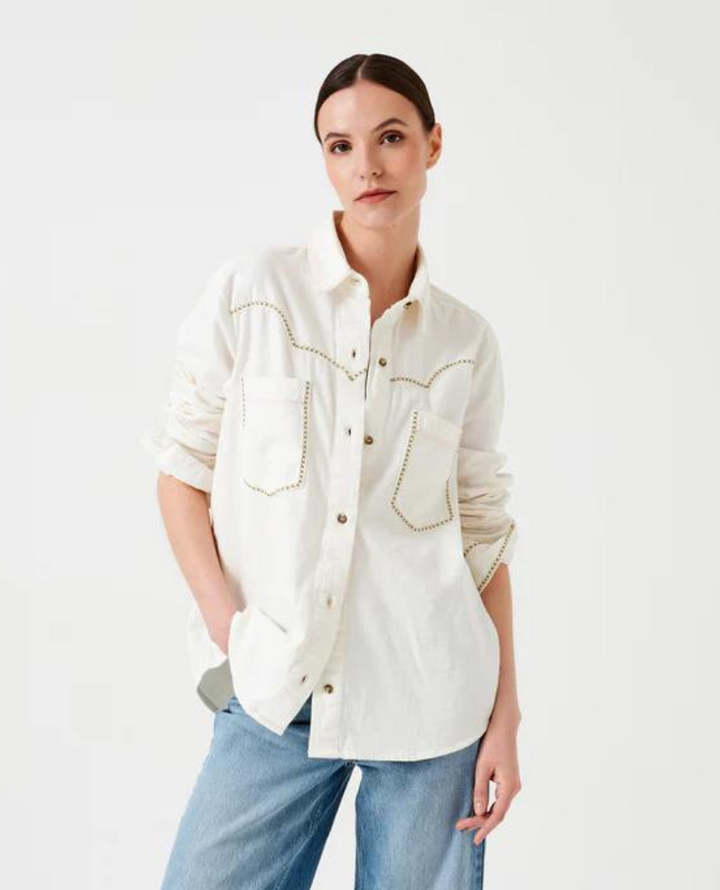 Seventy + Mochi Ray Ecru Denim Blouse