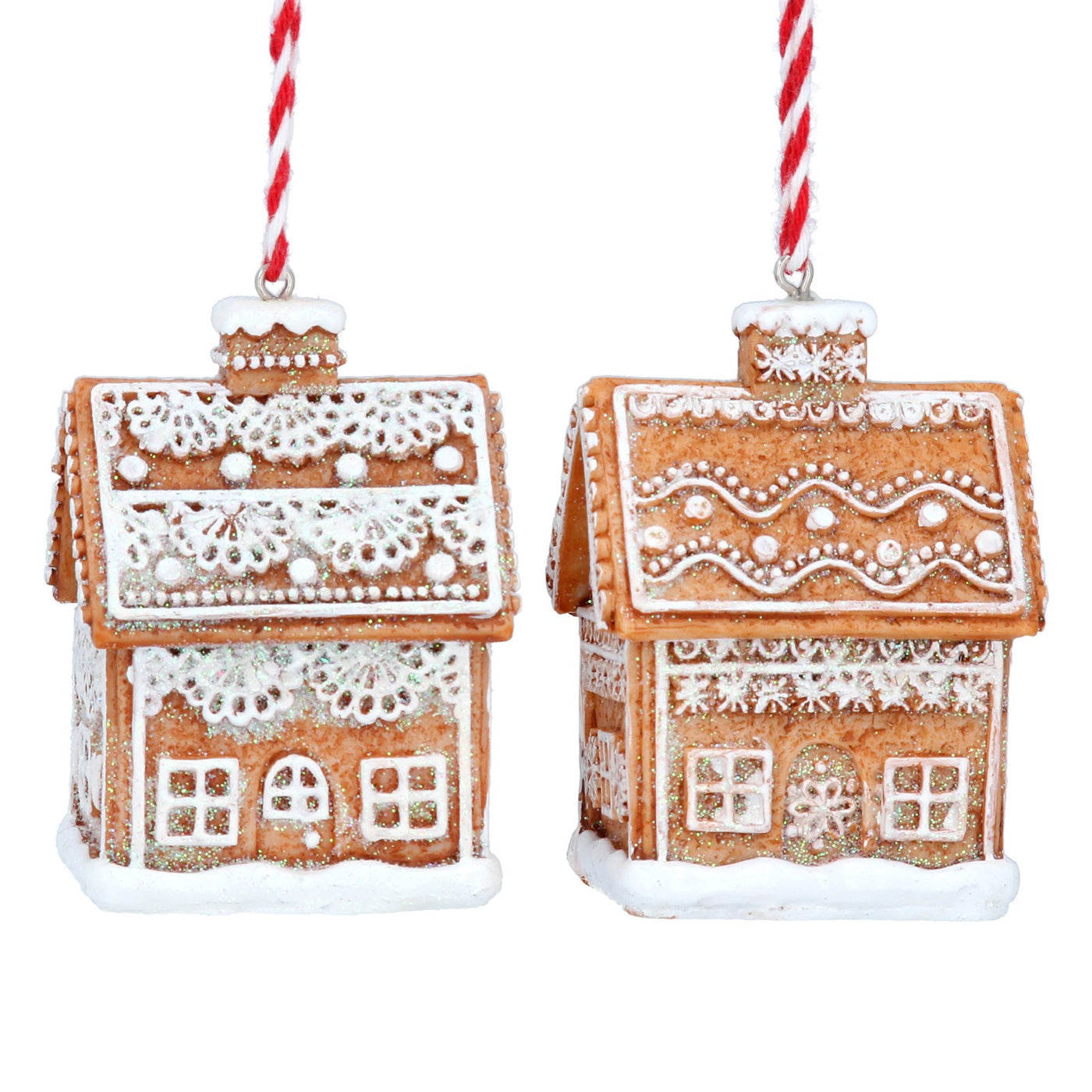 Gisela Graham Resin Red/White Lace Gingerbread House