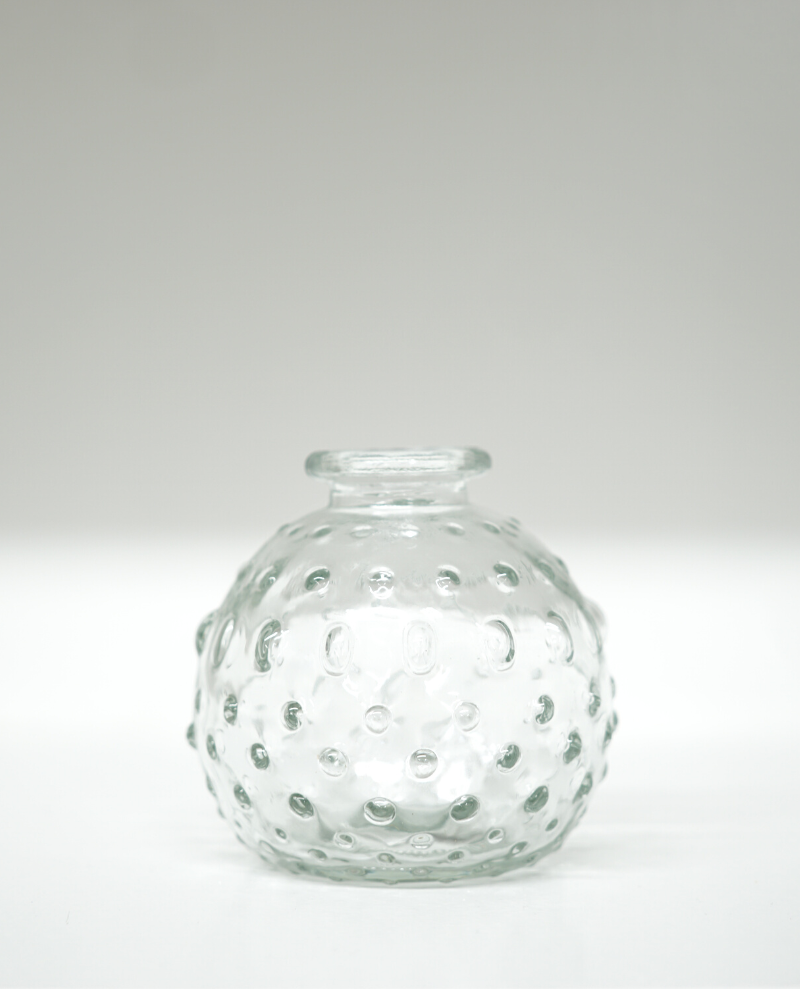 Casa Verde Round Jive Clear Vase 8.5 x 8.5 cms