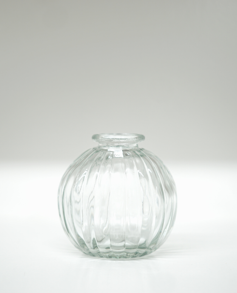 Casa Verde Round Jive Clear Vase 8.5 x 8.5 cms