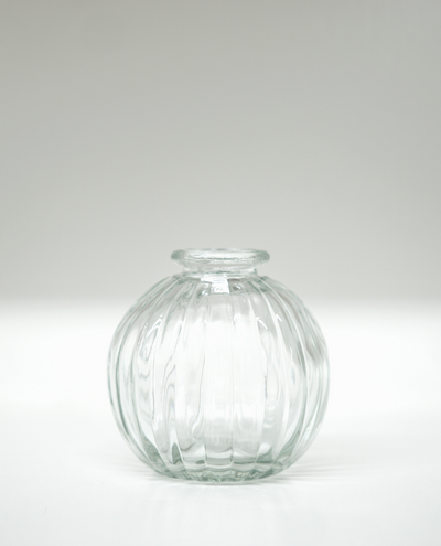 Casa Verde Round Jive Clear Vase 8.5 x 8.5 cms