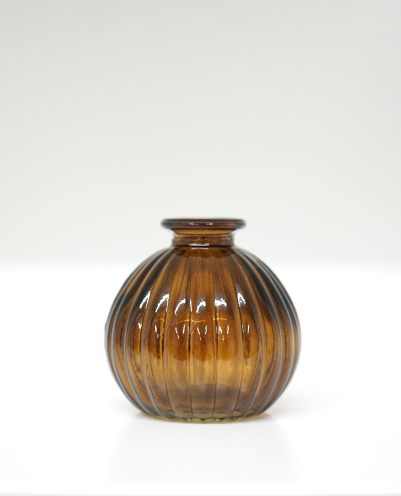 Casa Verde Round Jive Chestnut Vase 8x8cms