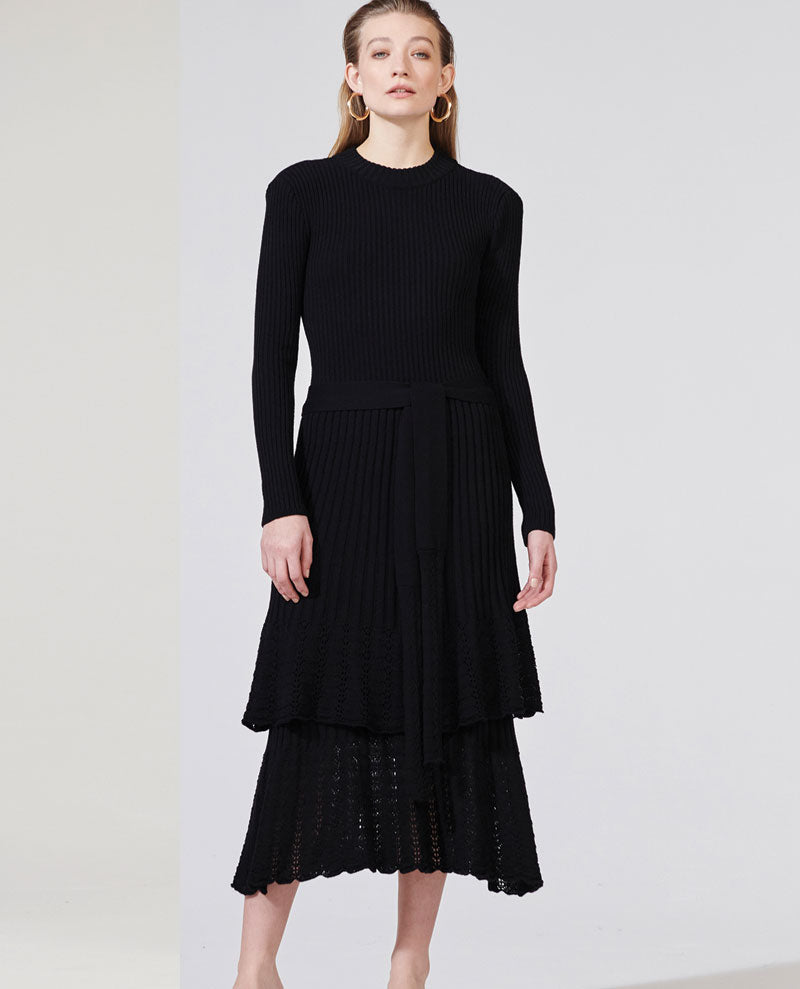 Hayley Menzies Virginia Ajore Black Knit Dress | Biscuit Clothing