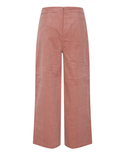 Ichi Cordy Rose Wide Leg Trouser Back | Biscuit Clothing