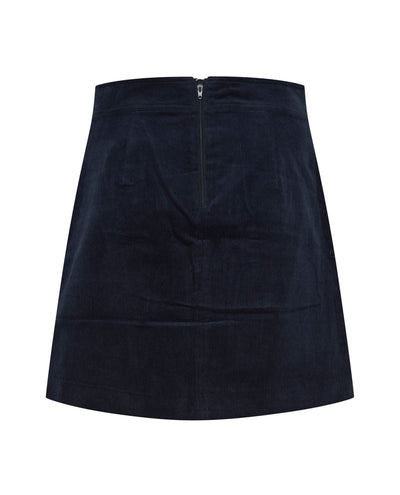 Ichi Cordy Navy Skirt Back | Biscuit Clothing