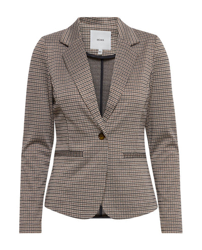 Ichi Kate Cameleon Nomad Blazer Front | Biscuit Clothing