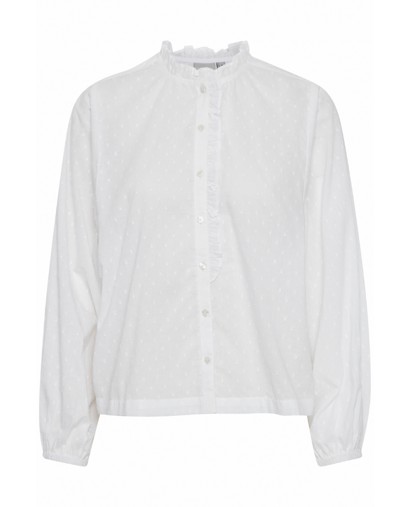 Ichi Folona Cloud Dancer White Shirt