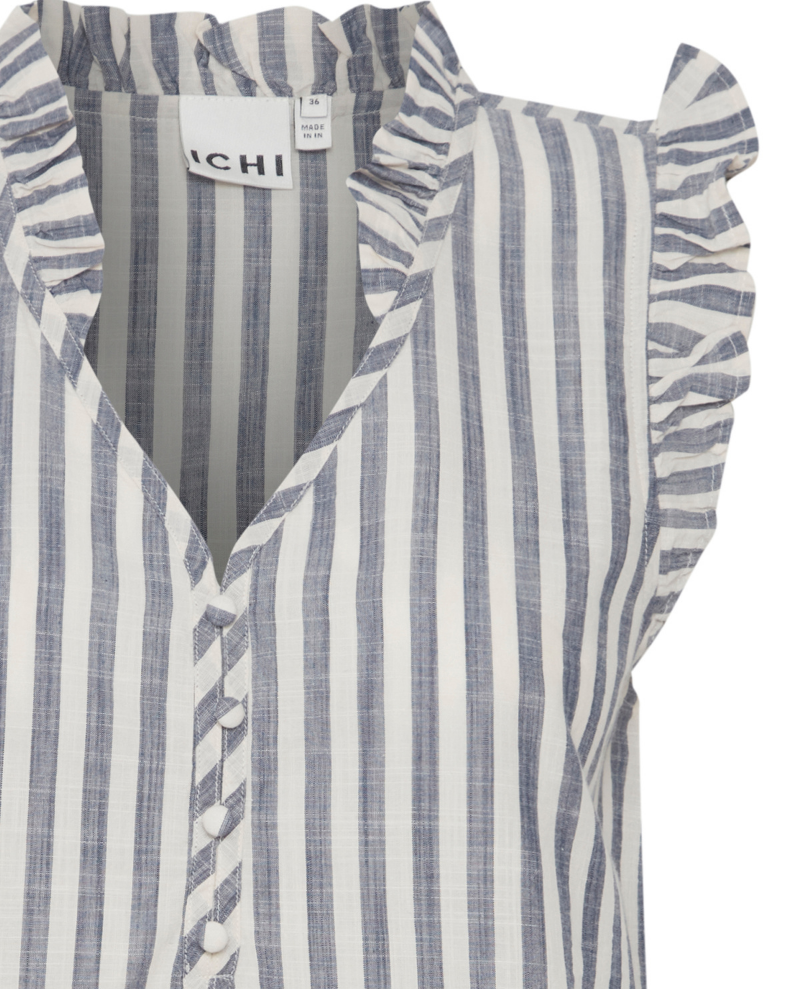 Ichi Gry Natural Stripe Top