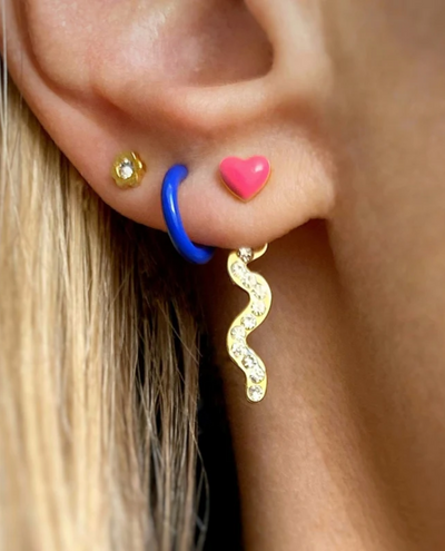 Lulu Copenhagen Enamel Hoop Earring