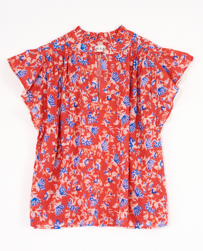 Mabe Ria Print Red Top