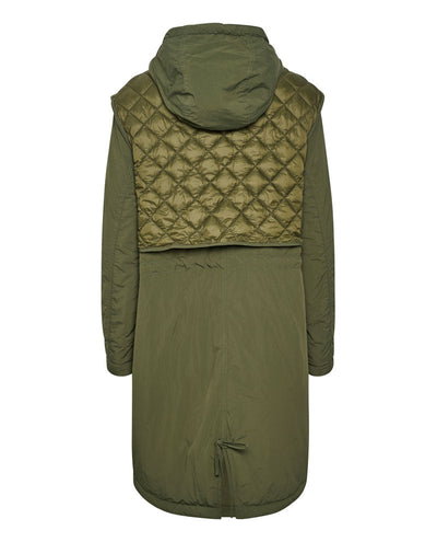 Part Two Rika Grape Leaf Quilted Jacket Back | Biscuit Clothing
