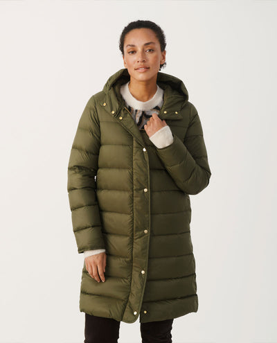 Part Two Sanika Grape Leaf Padded Coat Front | Biscuit Clothing