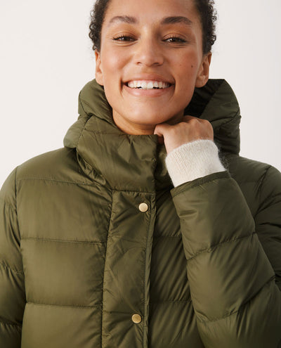 Part Two Sanika Grape Leaf Padded Coat Close | Biscuit Clothing