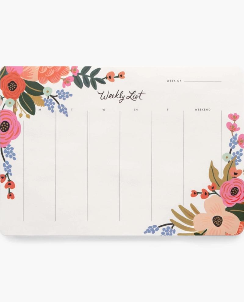 Rifle Paper Co. Lively Floral Weekly Desk Pad