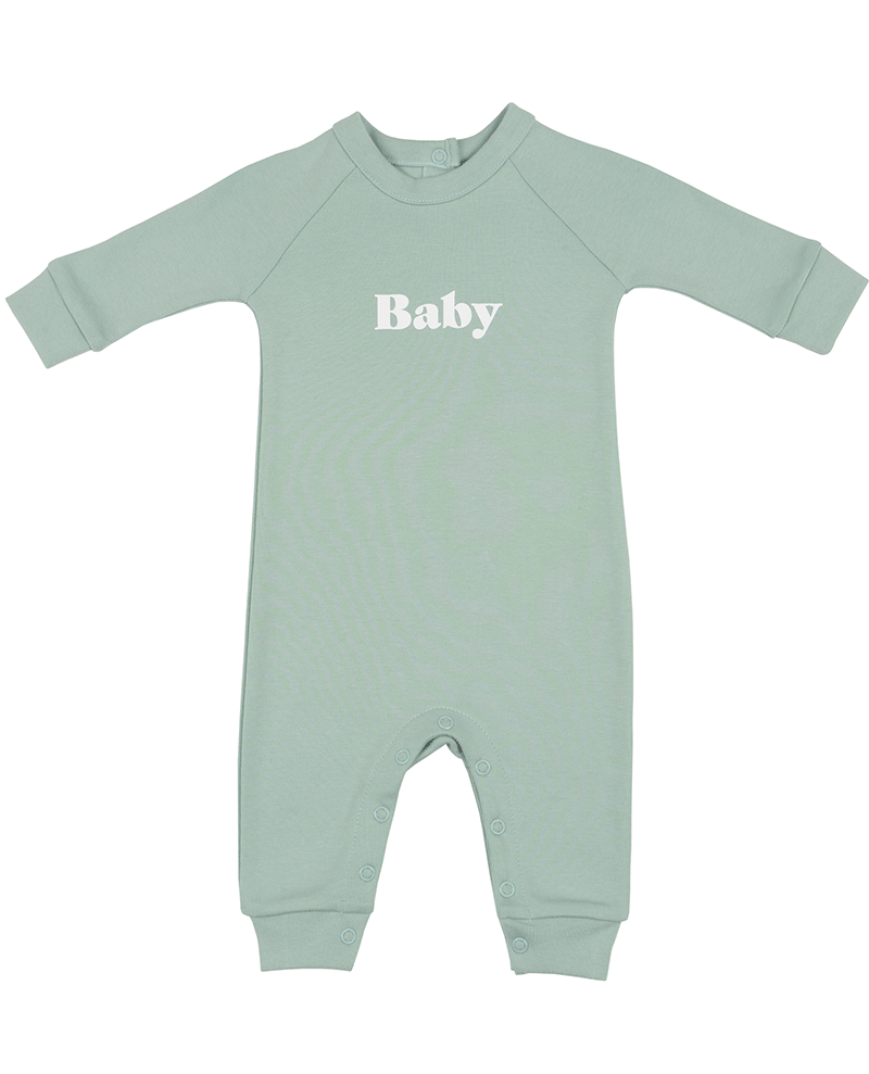 Bob and Blossom Sage Green Baby All-In-One
