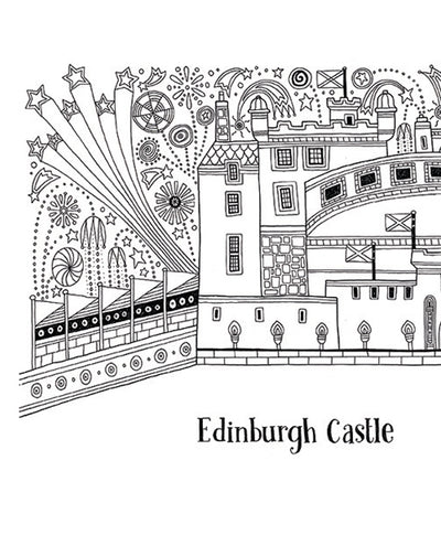 Edinburgh Colouring in book | Biscuit Clothing 