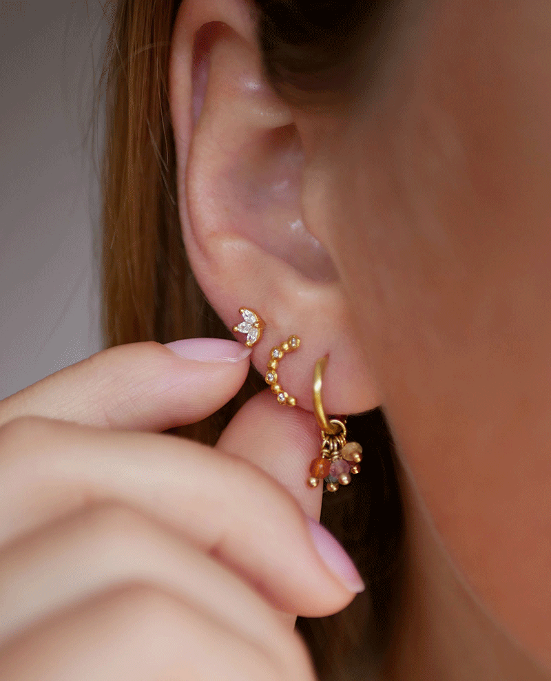 Enamel Copenhagen Vilma Gold Crescent Earrings