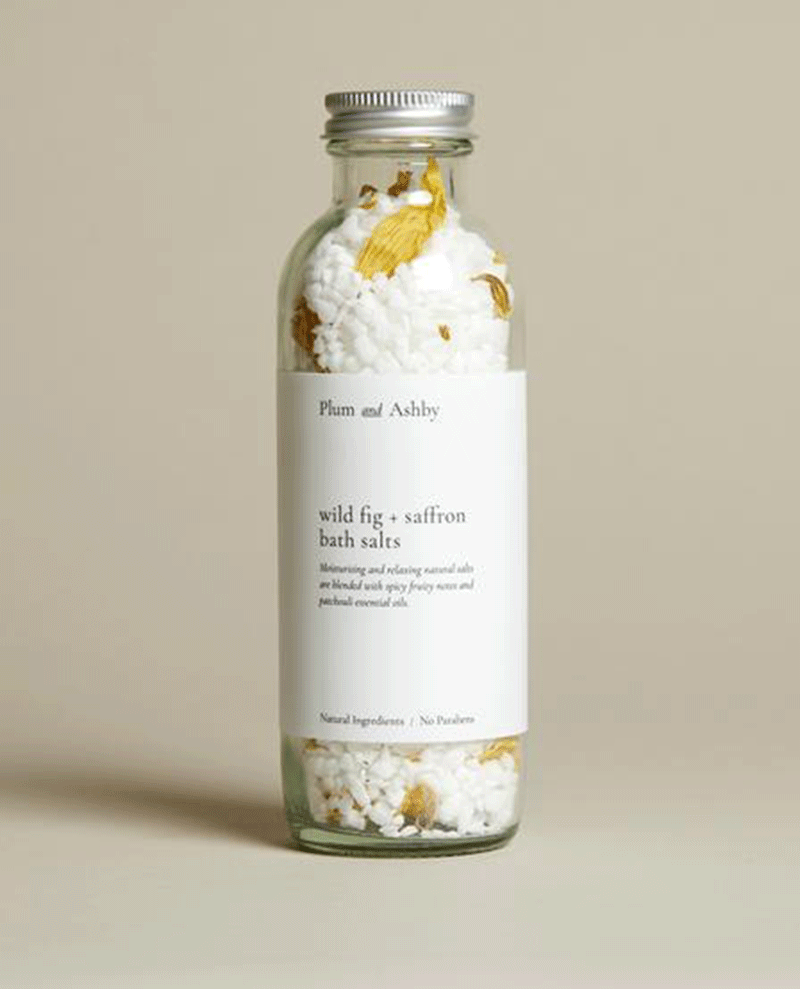 Plum and Ashby Wild Fig & Saffron Bath Salts