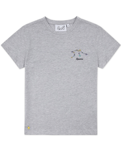 Bezo Grey Aquarius Zodiac T-Shirt