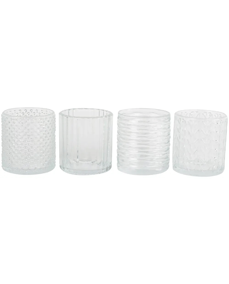 Grand Illusions Holly Glass Tea Lights