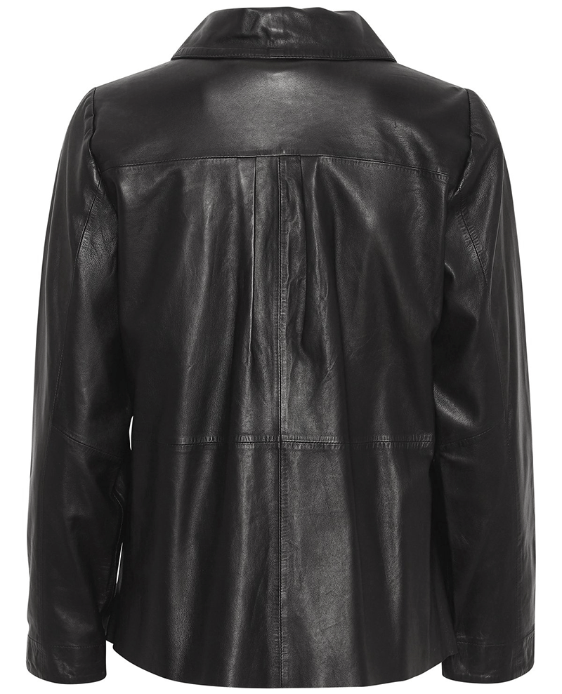 MDK Lucia Black Leather Shirt