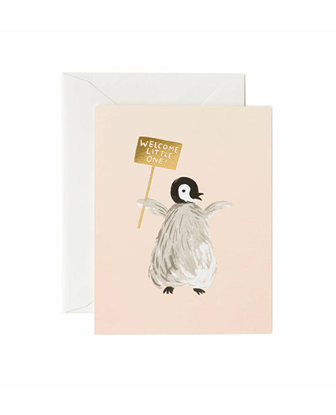 Welcome Baby Penguin Card