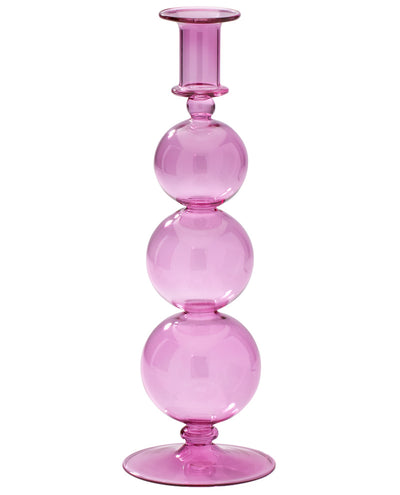 Anna and Nina Lavender bubble glass candle stick as